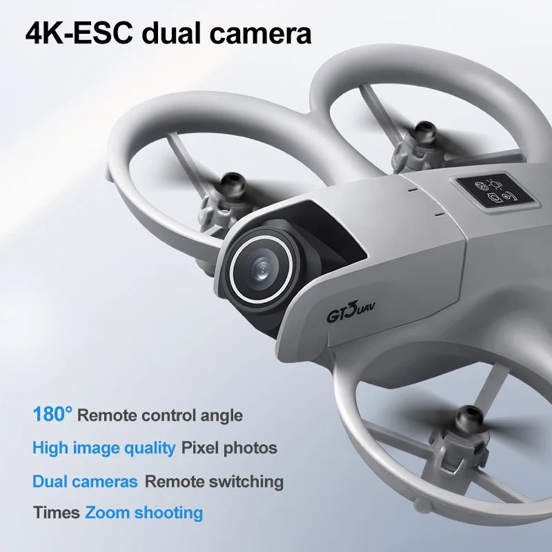 Drones GT3 GPS 8K Professional HD 180° Dual Cameras 5G WIFI Brushless Motors Obstacle Avoidance FPV Foldable Quadcopter Toys